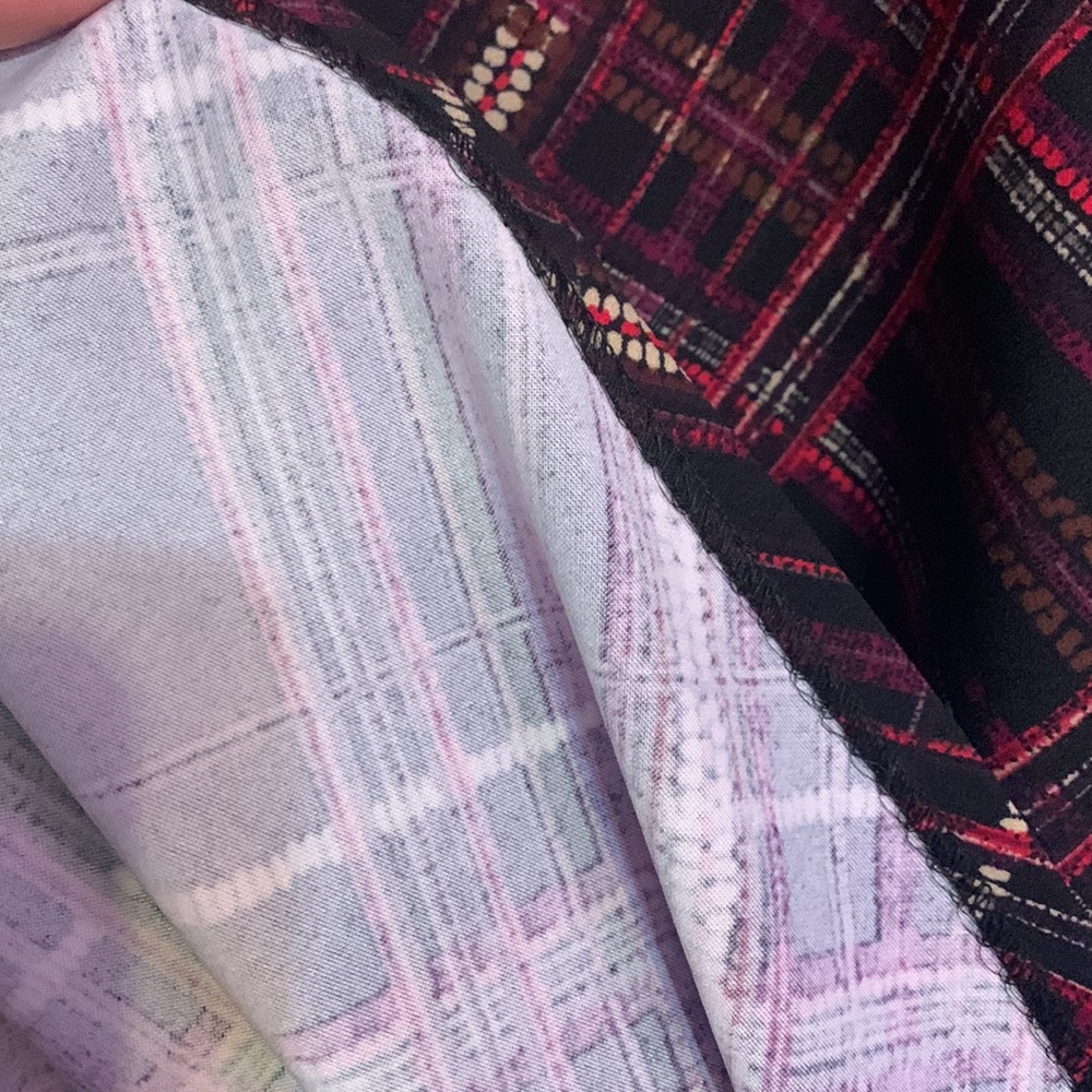 Tommy Hilfiger Burgundy Black Plaid Fit & Flare Belted Midi Dress NWT - Picture 10 of 11